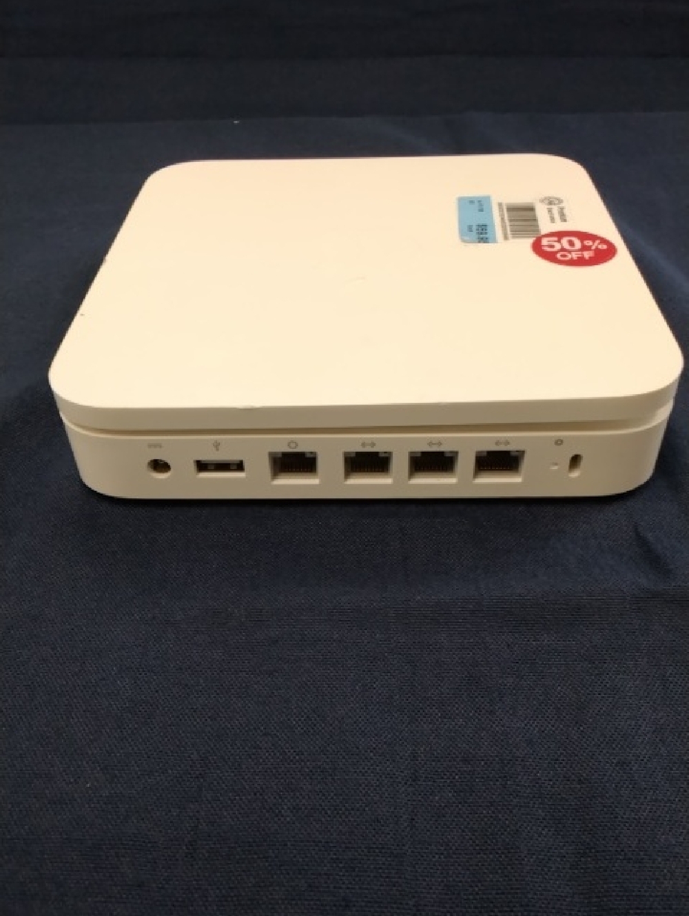 Apple White Network Hub Router with Ethernet Ports